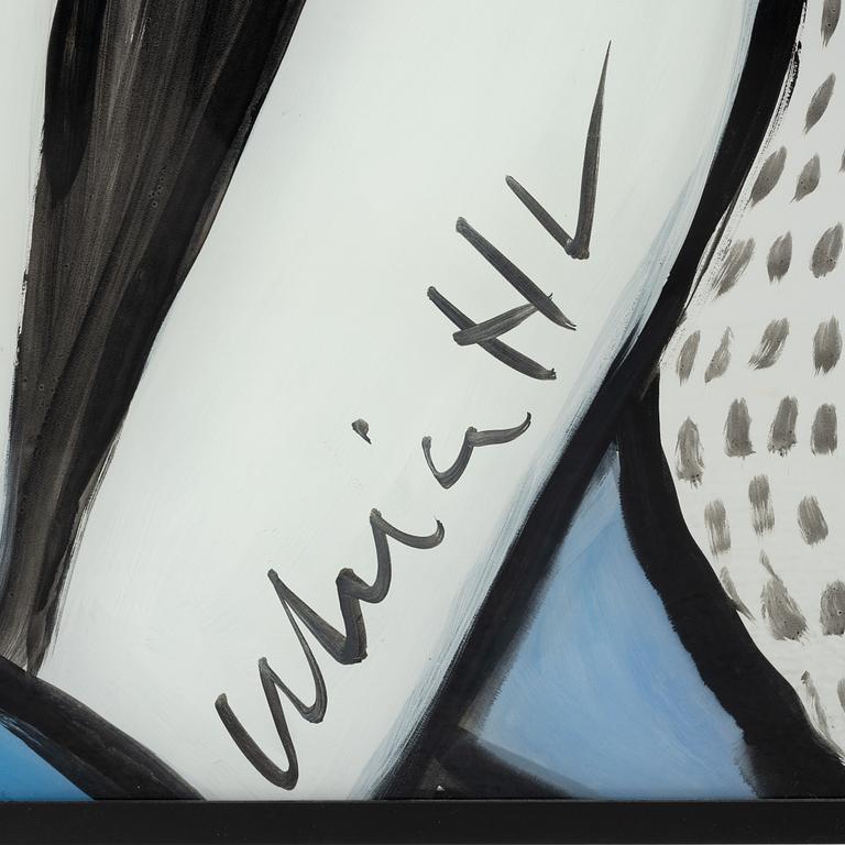 Ulrica Hydman-Vallien, a glass wall, signed.