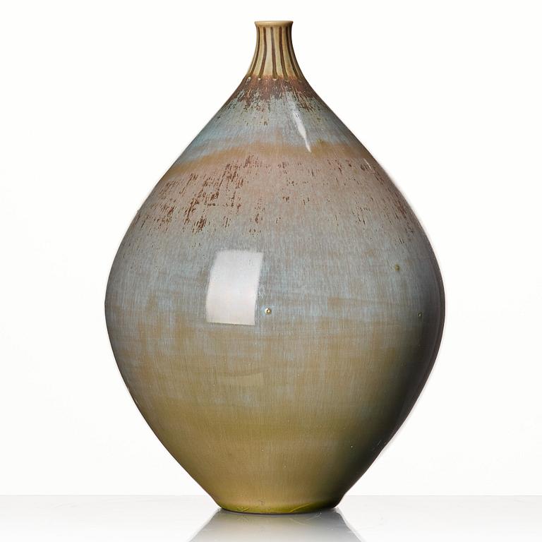 Stig Lindberg, a stoneware vase, Gustavsberg studio, Sweden 1961.