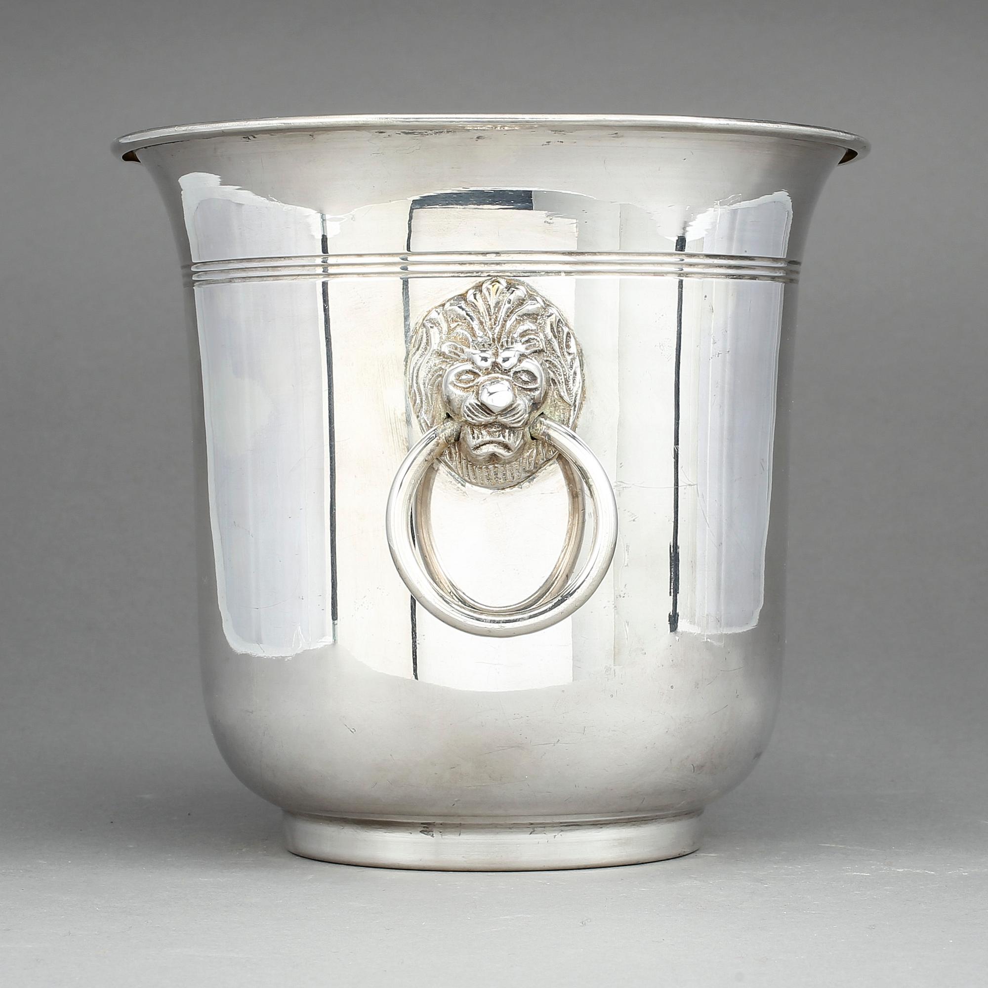 CHAMPAGNEKYLARE, nysilver, 1900-talets andra hälft.