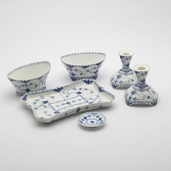 Royal Copenhagen, Service pieces, 68 pieces, porcelain, "Blue Fluted", Royal Copenhagen, Denmark.