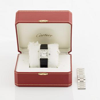 Cartier, Tank Solo, armbandsur, 34,8 mm x 27,4 mm.