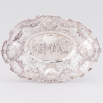 A German silver bowl, first half of 20th Century, Finnish import marks.