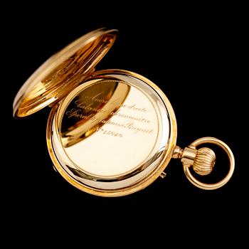 FICKUR, 18 k guld, omkring år 1900. Total vikt med urverk ca 78 gram.