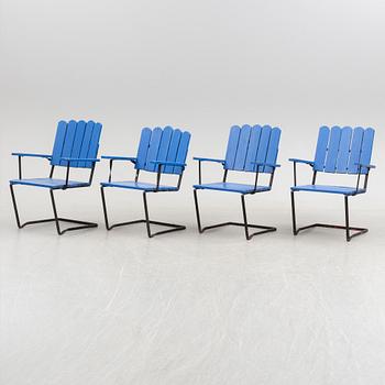 A five-piece garden furniture suite from Grythyttan, mid 20th Century.