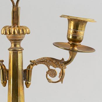 A bronze empire lithofany holder, first half of the 19th century.