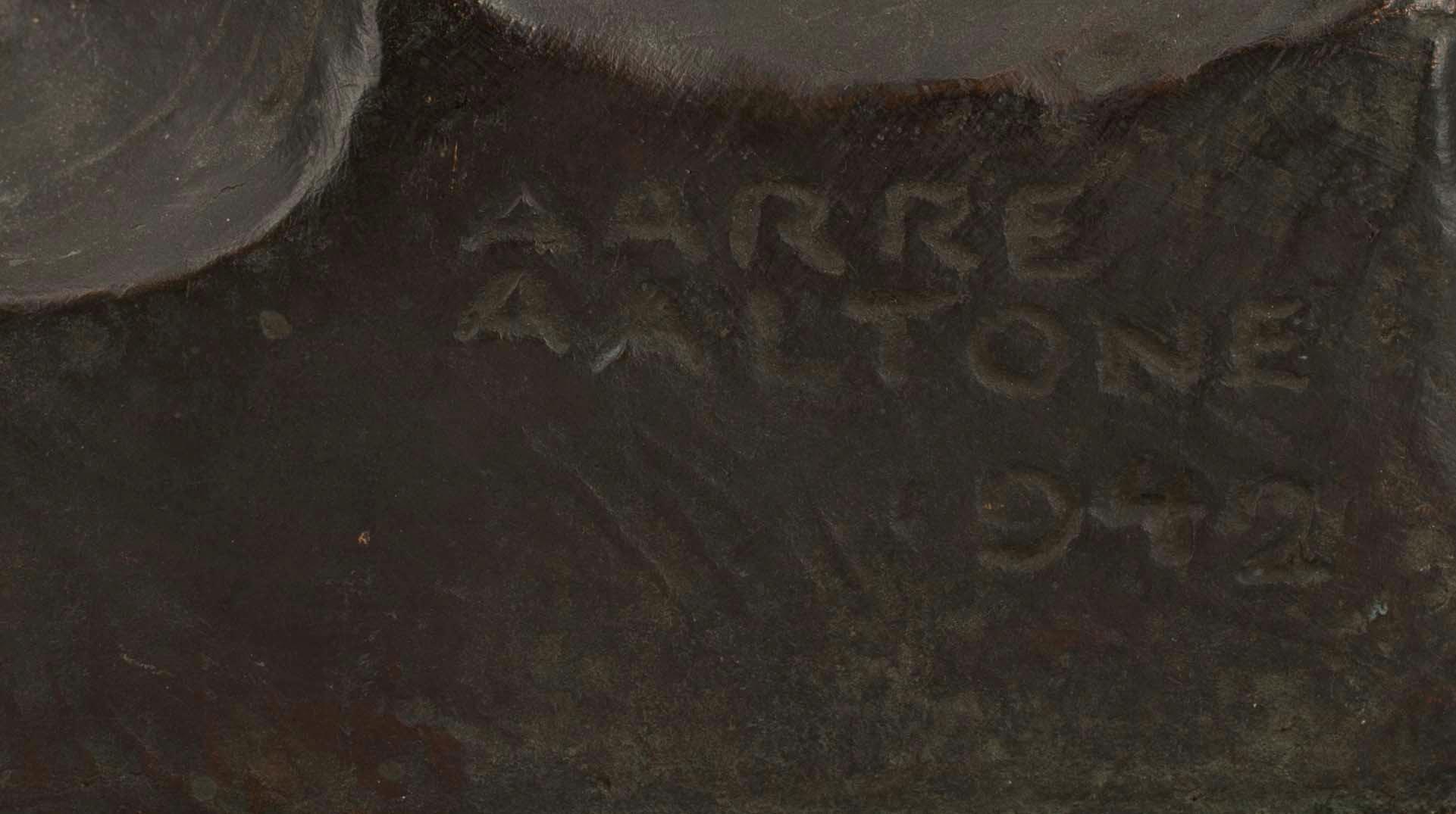 AARRE AALTONEN, skulptur, brons, sign o dat 1942 i godset.