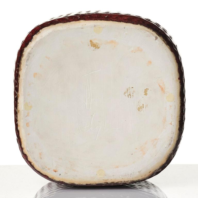 Stig Lindberg, a stoneware vase, Gustavsberg Studio, Sweden 1972.