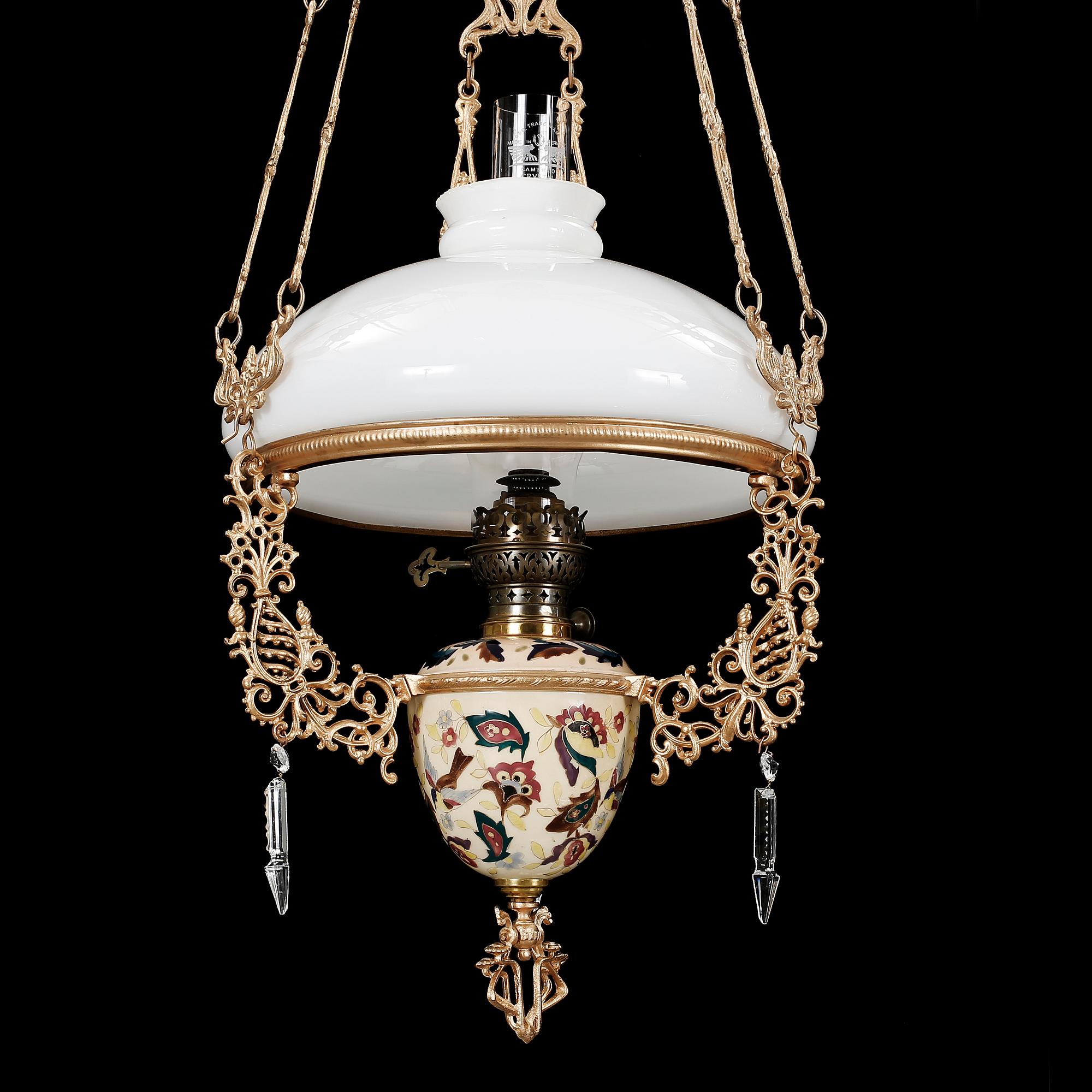 KRONA, fotogenlampa. Omkring 1900.