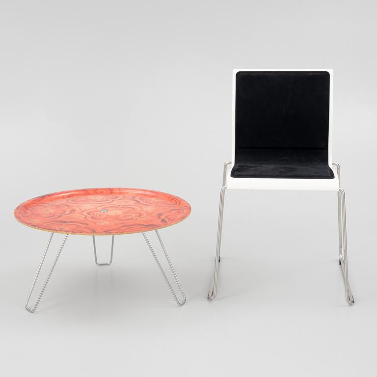 Fredrik Mattson, & Stefan Borselius, stolar, 4 st."Sting", samt bord "Occhio" Blå Station, 2000-tal.