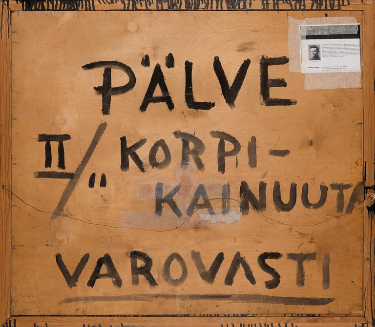Veikko Aaltona, öljy levylle, signeerattu ja päivätty Pälve -40.