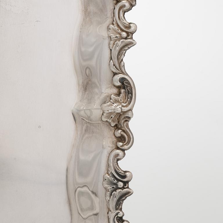 Tarjotin, hopea, Kultakeskus, Hämeenlinna 1948.