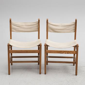 Peter Ole Schiønning, five chairs, Niels Eilersen, Denmark, 1960's.