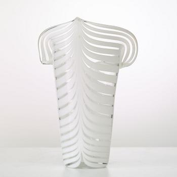 A Tyra Lundgren glass vase, Venini, Murano, Italy.