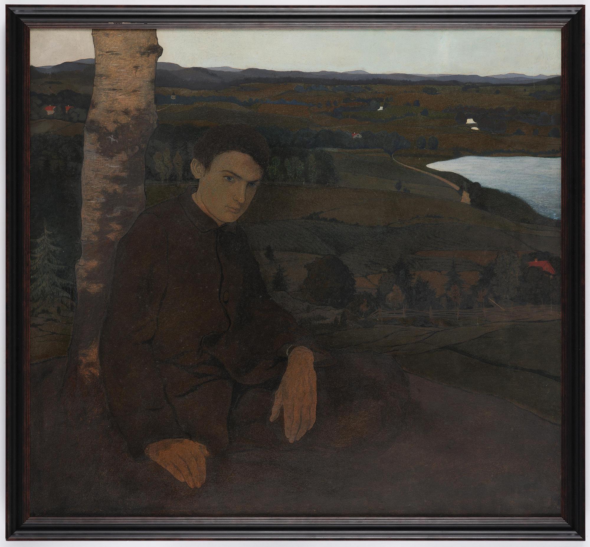 Gerhard Henning, Ung man i landskap.