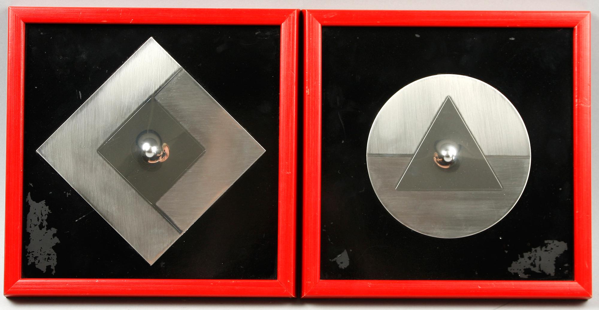 ALEXIUS HUBER, 2 st, aluminium, sign o numr.