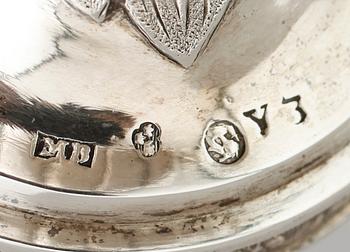 SALTKAR, silver, Michael Olof Barkman, Varberg 1829. Vikt ca 52 gram.