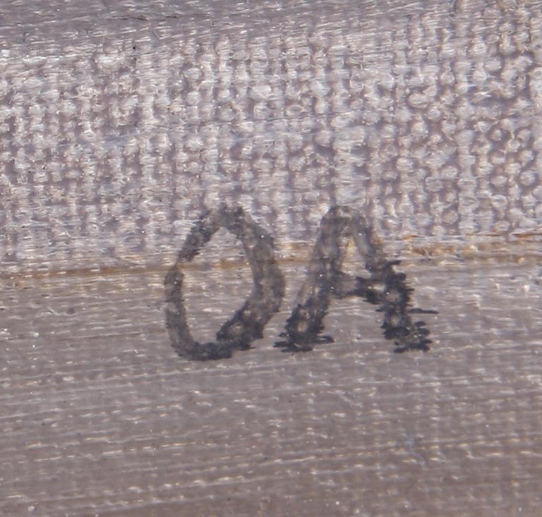 OLLE AGNELL, olja på pannå. Monogramsign.