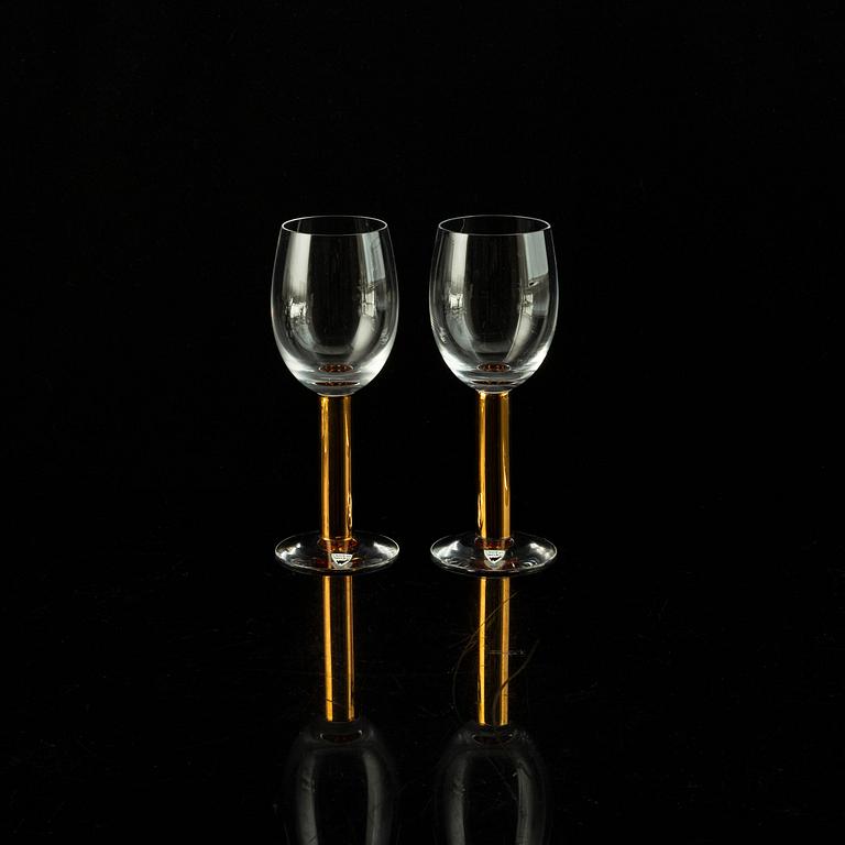 Gunnar Cyrén, a part glass service 'Nobel', Orrefors (15 pieces).