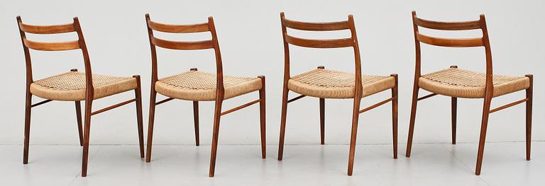 STOLAR, 4st, modell GS, Glyngöre Stolefabrik, Danmark, 1960-tal.