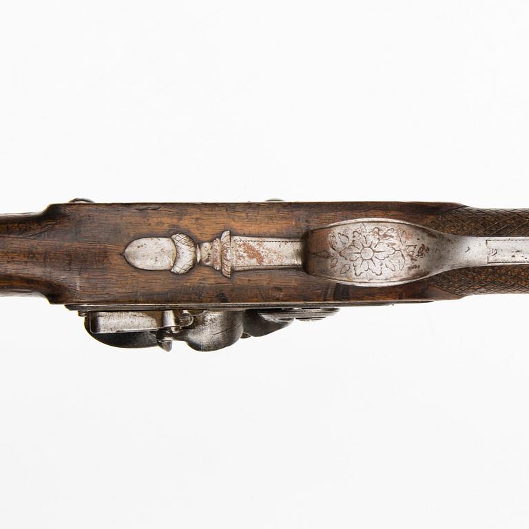 A Flintlock rifle by Joseph Griffin, London, second half of 18th Century.