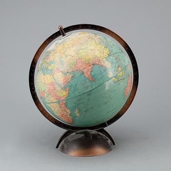 JORDGLOB, "12 inch standard globe", Replogle Globes, Chicago, omkring 1900-talets mitt.