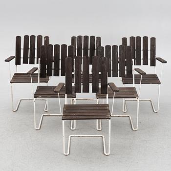 Arthur Lindqvist, six model A2 garden chairs, Grythyttan, Sweden.