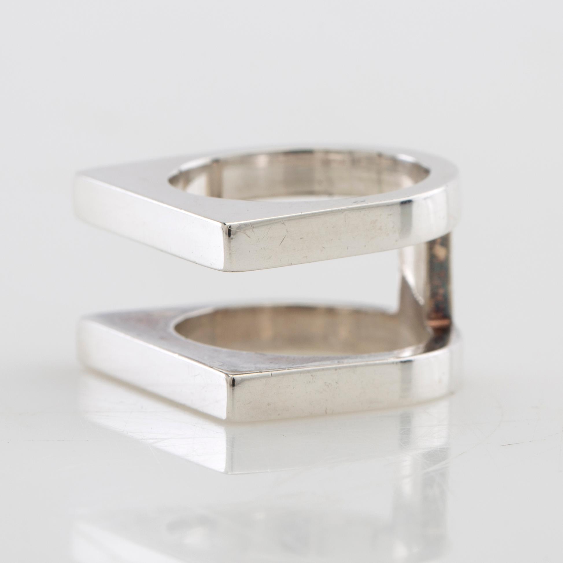 Georg Jensen, Ring "Aria" model no. 593E sterling silver.