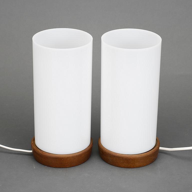 BORDSLAMPOR, ett par, Uno och Östen Kristiansson, Luxus, 1960-tal.