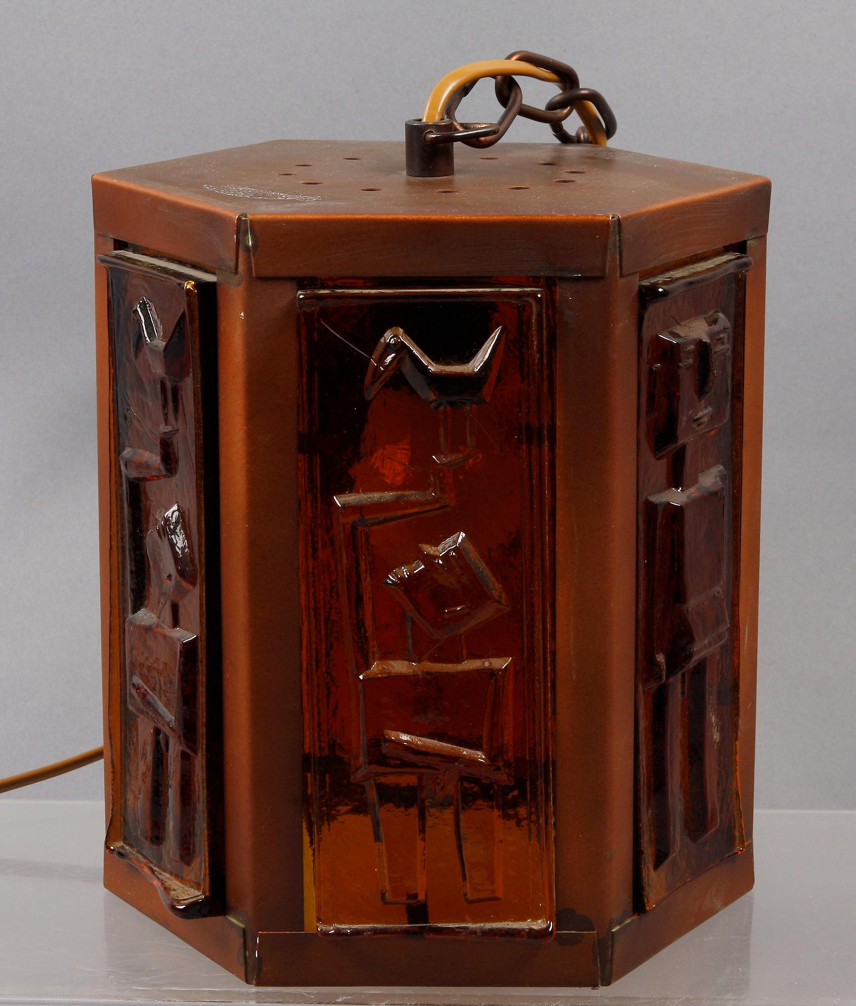 TAKLYKTA, koppar, glas, Erik Höglund. 1970-tal.