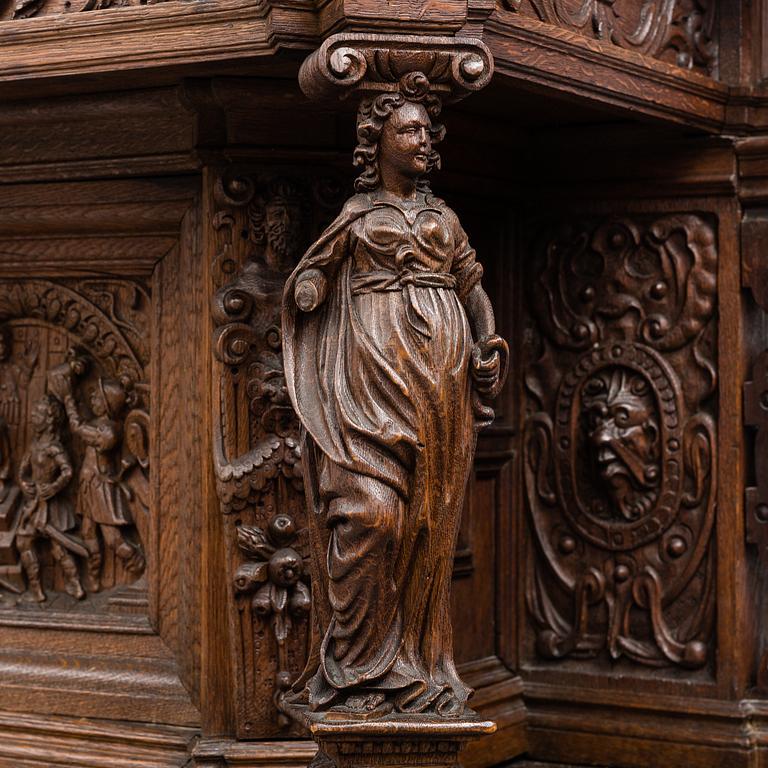 A 18th century Baroque oak cabinet.