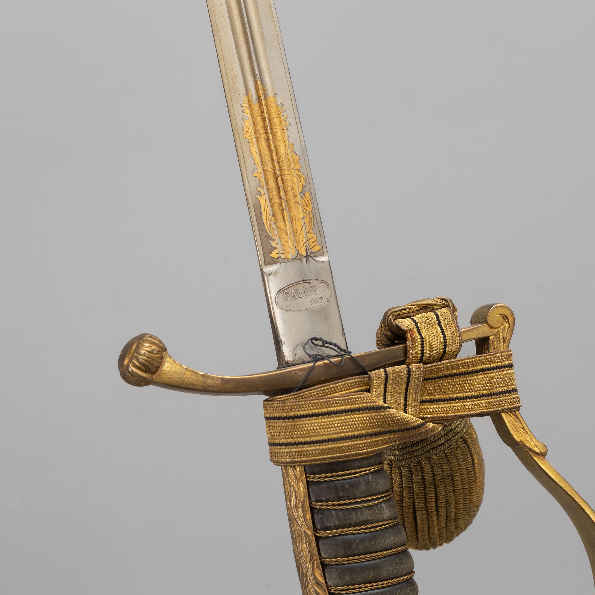 Sabre, Swedish m/1899, for infantry officer, with scabbard.