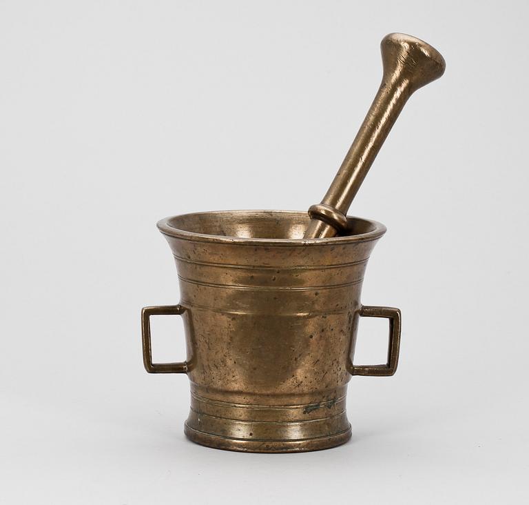 MORTEL, mässing, 17/1800-tal.