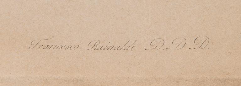 FRANCESCO RAINALDI, kopparstick, efter Leonardo da Vincis "Nattvarden".