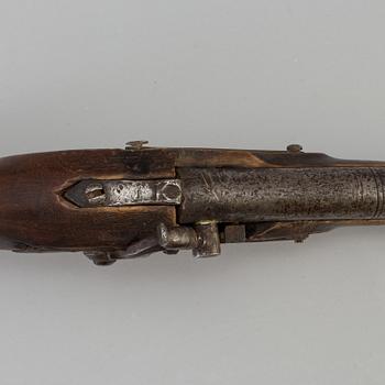 PERCUSSION LOCK PISTOL, early 19th century.