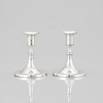 A pair of  Gustavian candlesticks, mark of Mikael Nyberg, Stockholm 1787.