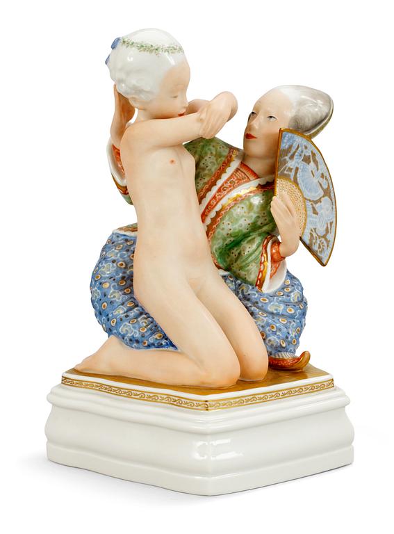 A Gerhard Henning 'Fairy-Tale II' porcelain figure, Royal Copenhagen, dated 19-9-74.