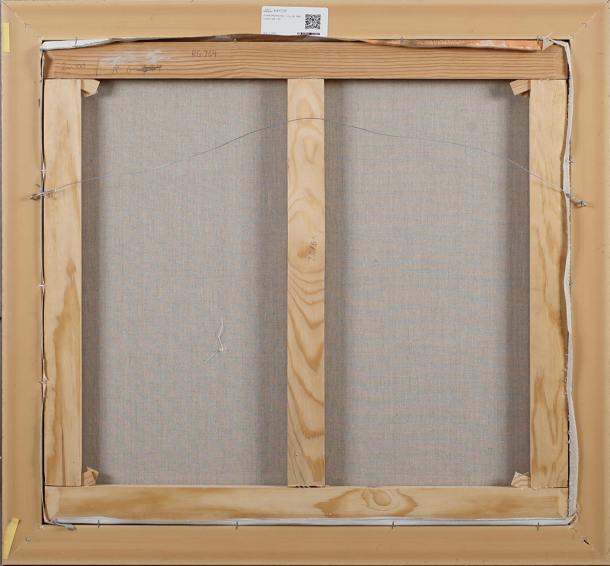 IVAR MORSING, olja på duk, signerad.