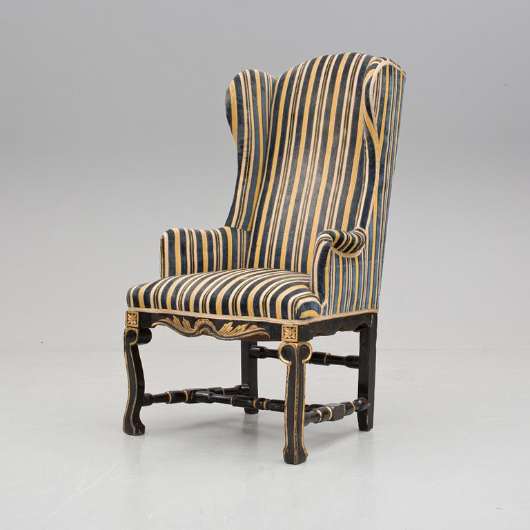 FÅTÖLJ, senbarock, 1700-tal.