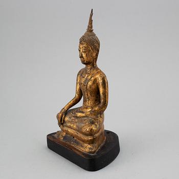 A seated bronze figure of buddha, Thailand, Bangkok, 20th Century.