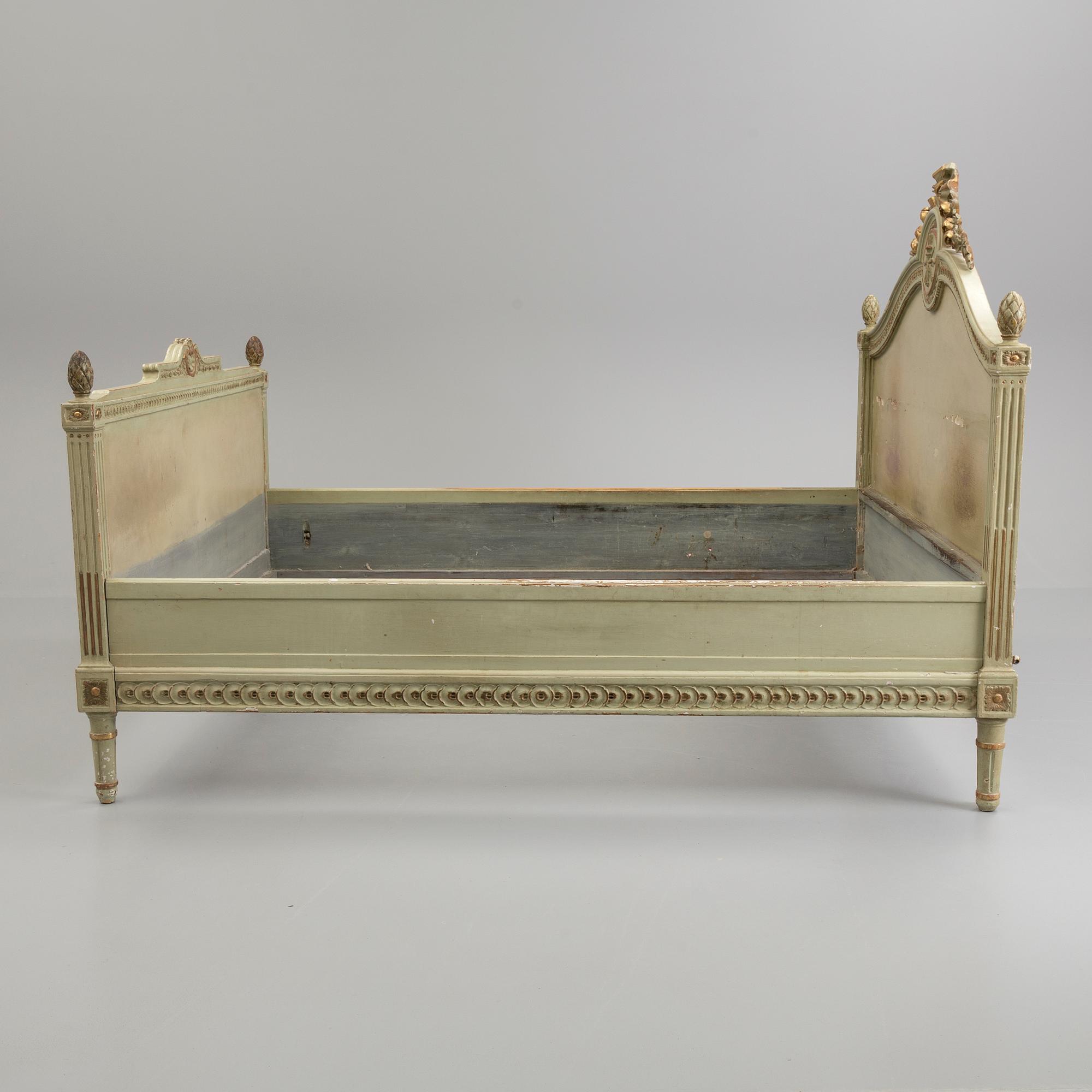 A late 18th century Gustavian bed.