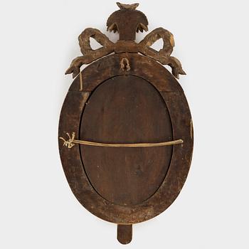 Spegellampett, för två ljus, gustaviansk stil, 1800-tal.