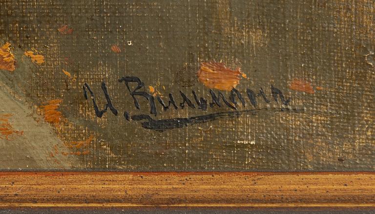 Unknown artist, possibly Russia, 19th century, Autumn landscape with road.