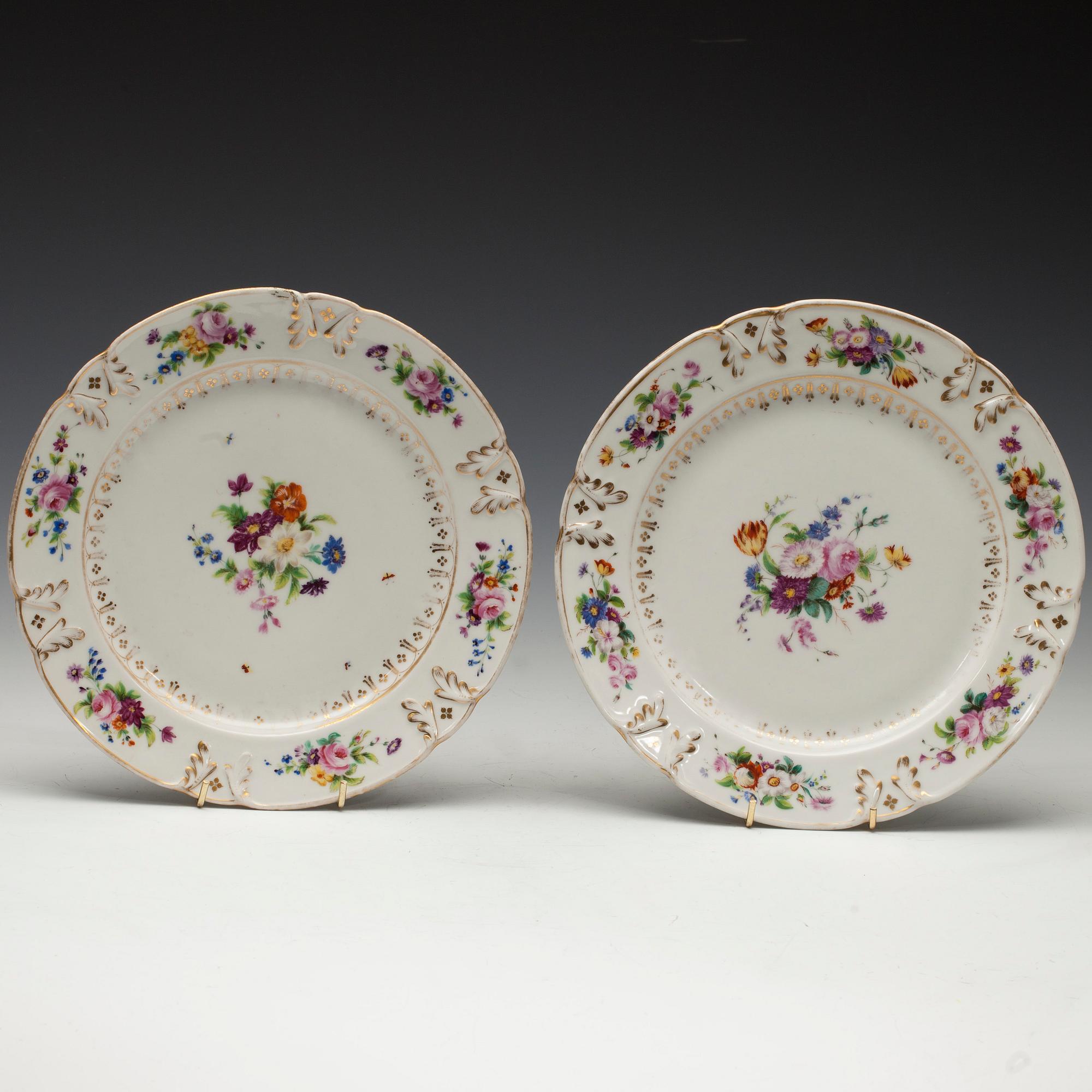 TALLRIKAR, 2 st, OCH STEKFAT, Frankrike/Ryssland, empire 1800-talets början.