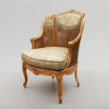 FÅTÖLJ, rokokostil, 1900-talets första hälft.