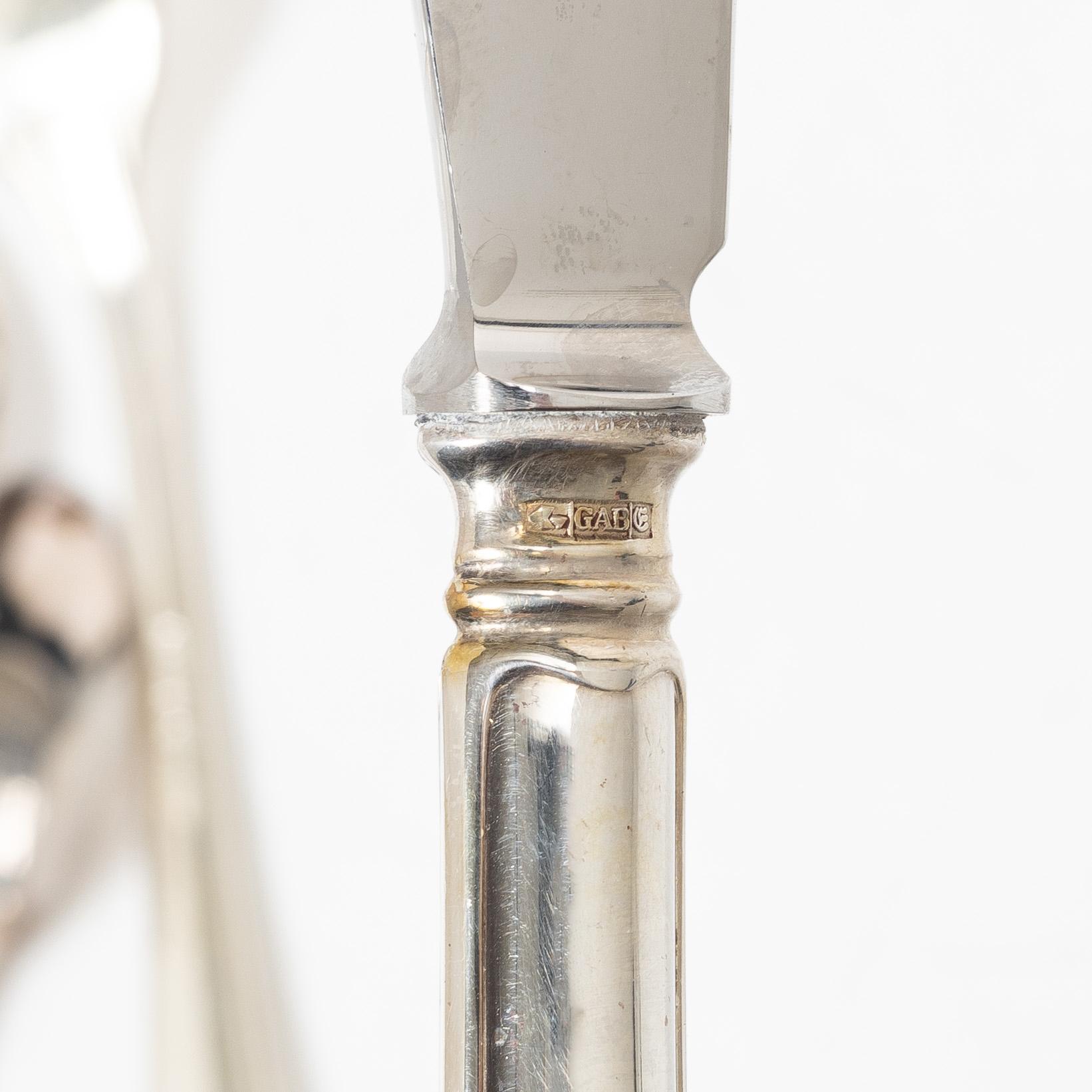 A 60-piece silver cutlery service, model Swedish, GAB, Eskilstuna, 1974-84.