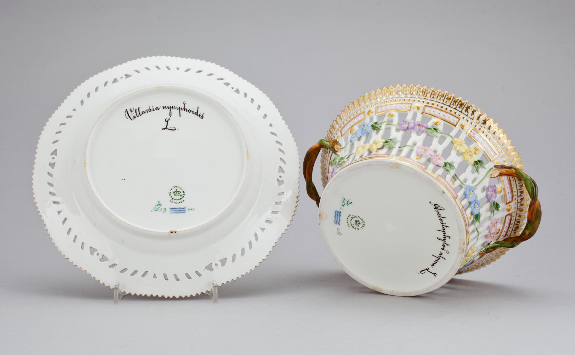 SKÅL & FAT, porslin, "Flora Danica", Royal Copenhagen.