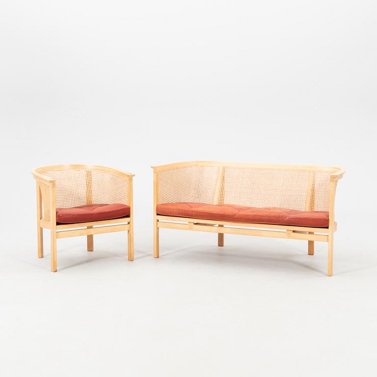 Rud Thygesen & Johnny Sörensen sofa and armchair "Kongeserien" late 20th century.