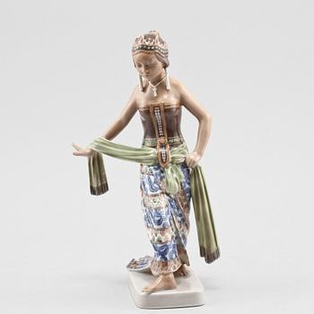 FIGURIN, porslin, Dahl Jensen, Danmark, omkring 1900-talets mitt.