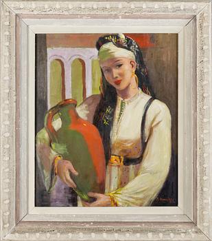 RUDOLF GOWENIUS, olja på pannå, signerad.