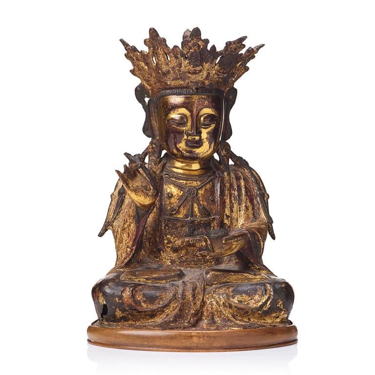 A seated figure of Bodhisattva, Ming dynasty (1368-1644).